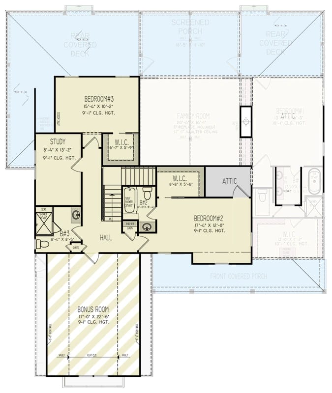 3 bedroom modern farmhouse house plan with expansive porches 1