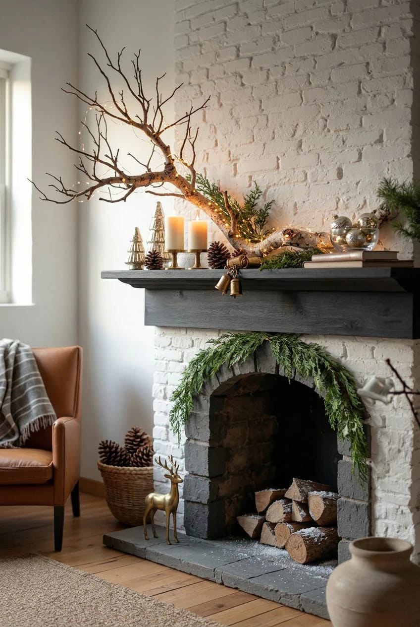a bare-branch garland reads more woodland than any evergreen 1