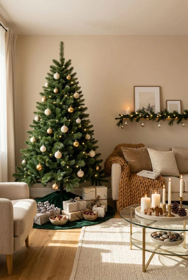 a flat, wall-mounted tree gives you the silhouette without the footprint 1