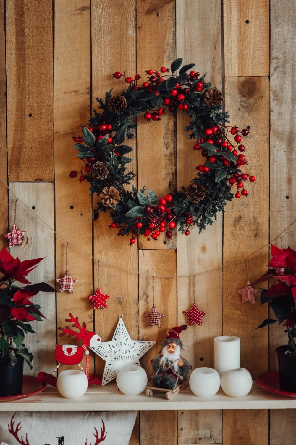 Christmas Decor Ideas Without a Fireplace: Where to Put the Focal Point Instead 8 a floating shelf beats a fake fireplace surround 1
