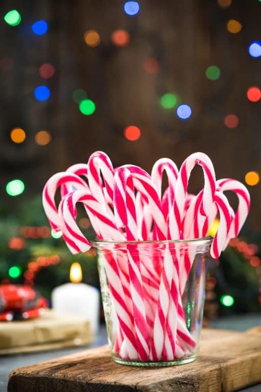 Christmas Kitchen Decor on a Budget: 9 Ideas Ranked by Impact per Dollar 17 a glass jar of candy canes is the cheapest red-and-white you can buy 1