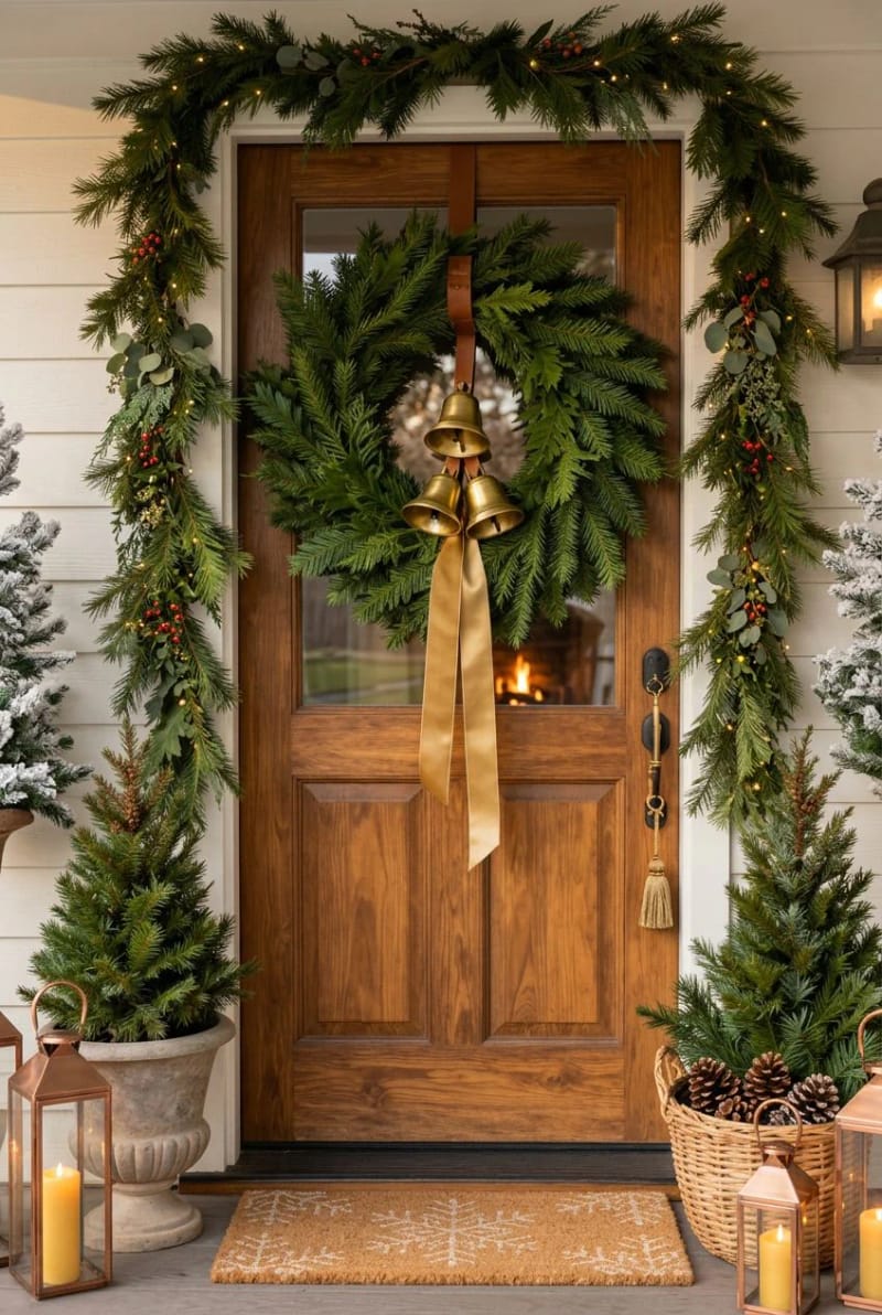 add brass bells and let green-and-gold replace red entirely 11