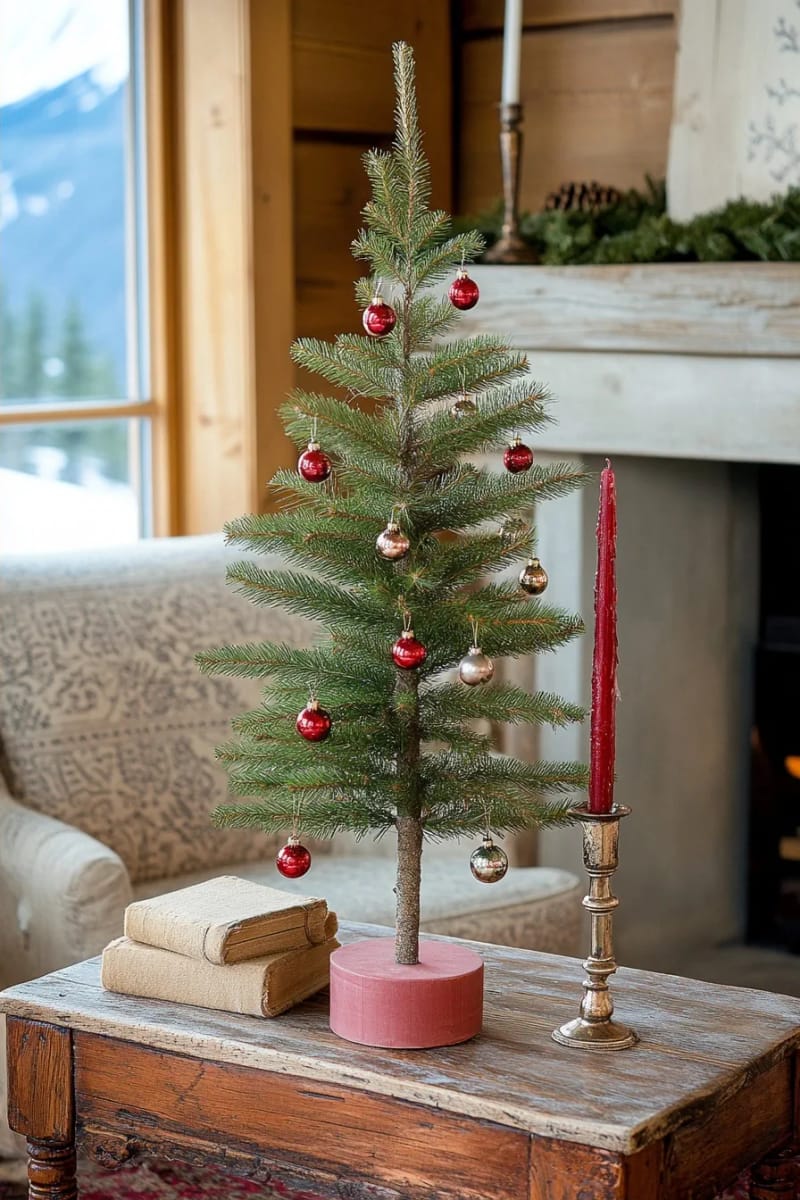 Vintage and Victorian Christmas Decorating: 11 Ideas for a Faded, Heirloom Holiday 5 anchor the room with a feather tree, not a full fir 1