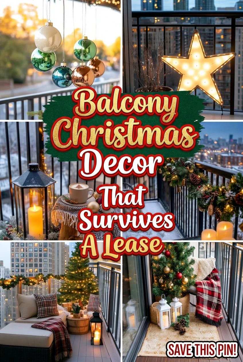 balcony christmas decor ideas for apartments 1