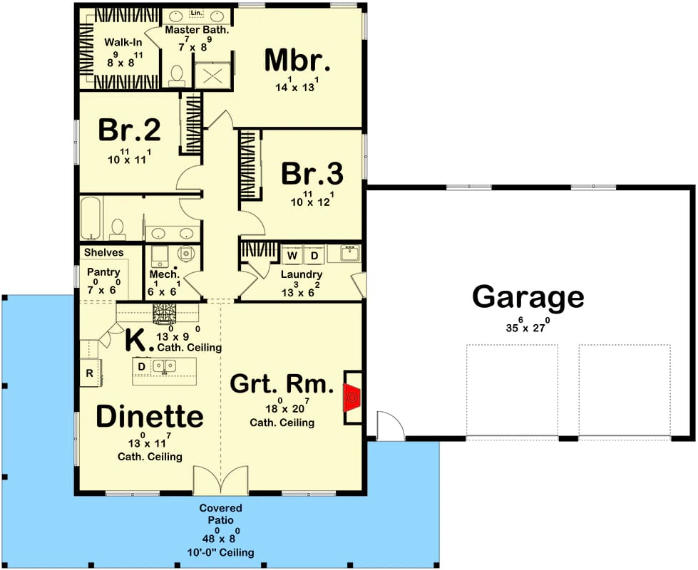 barndominium farmhouse plan 1