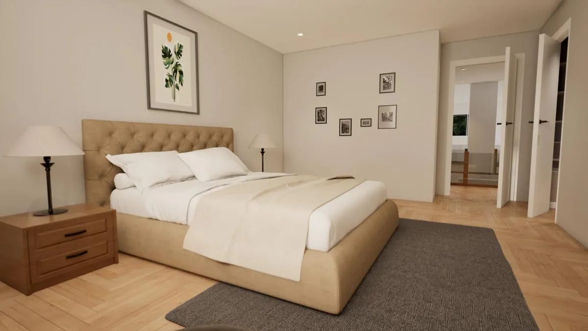 bedrooms 2 and 3 go upstairs, which is the price of the main-floor master 1