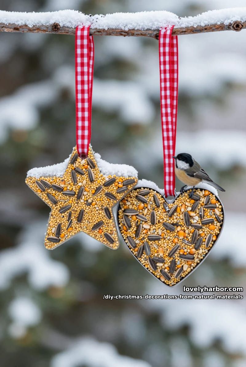 birdseed cookie-cutter feeders for the window tree 1