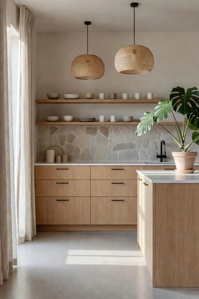 Japandi Kitchen Ideas: 10 Design Decisions That Keep It Warm, Not Clinical 15 bring the warmth in through texture, not more color 1