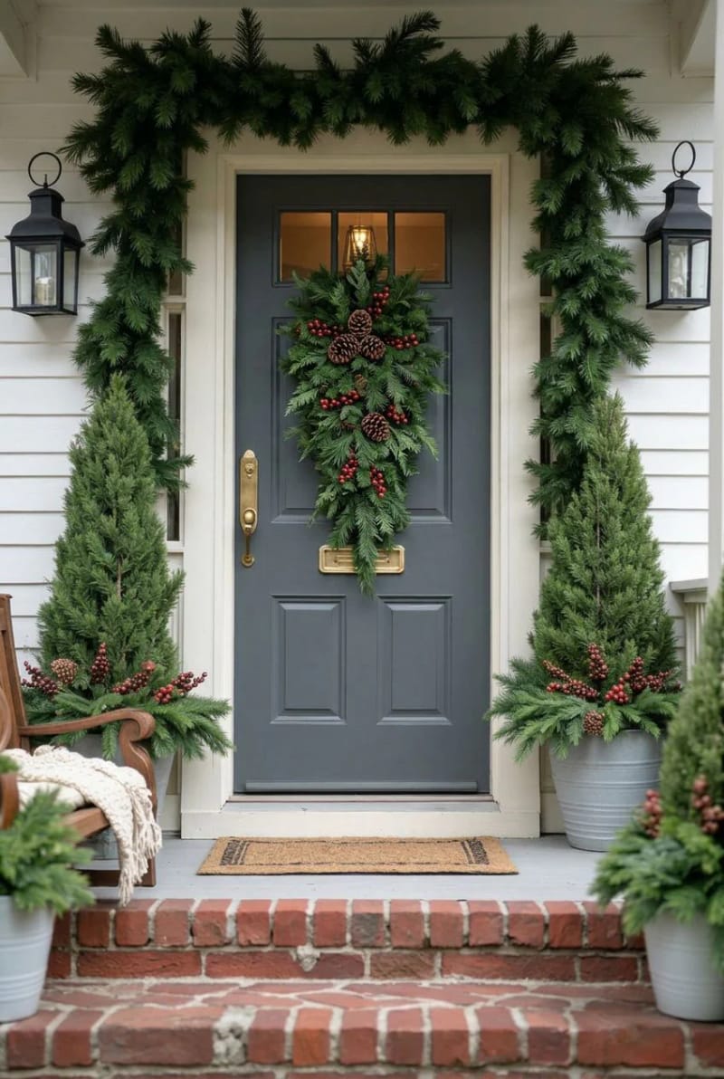 build a mixed-green swag instead of buying one wreath 1