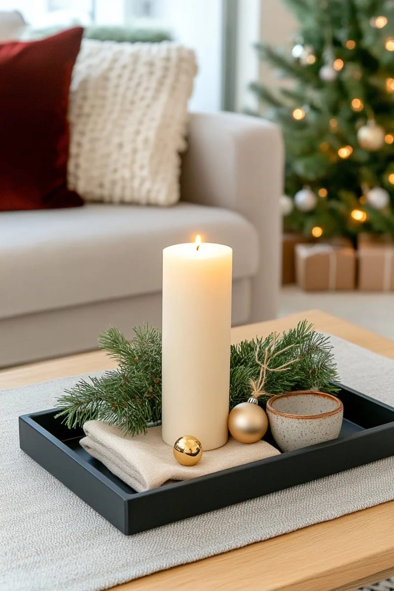 build one styled coffee-table tray as the room's center of gravity 1