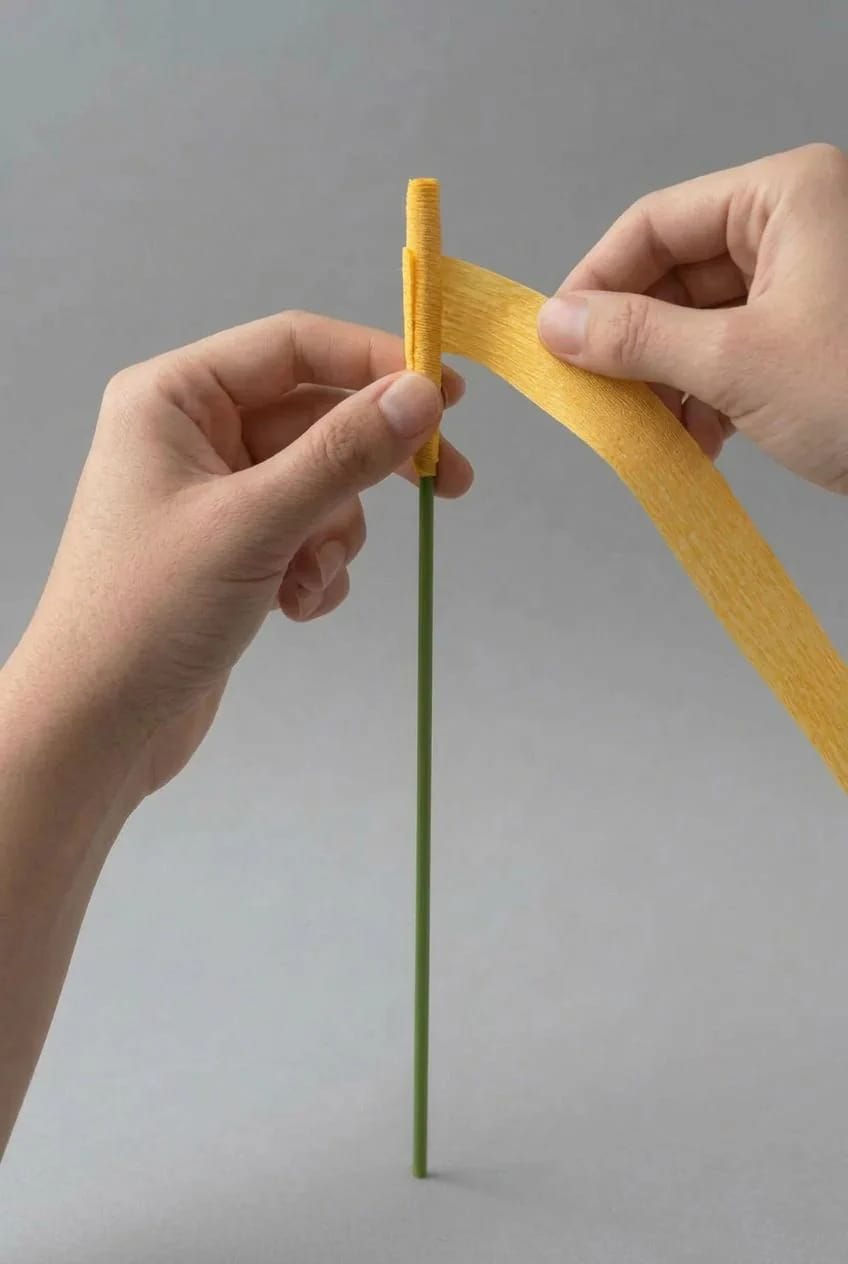 How to Make White Paper Calla Lilies That Hold Their Shape 6 build the spadix before anything else 1