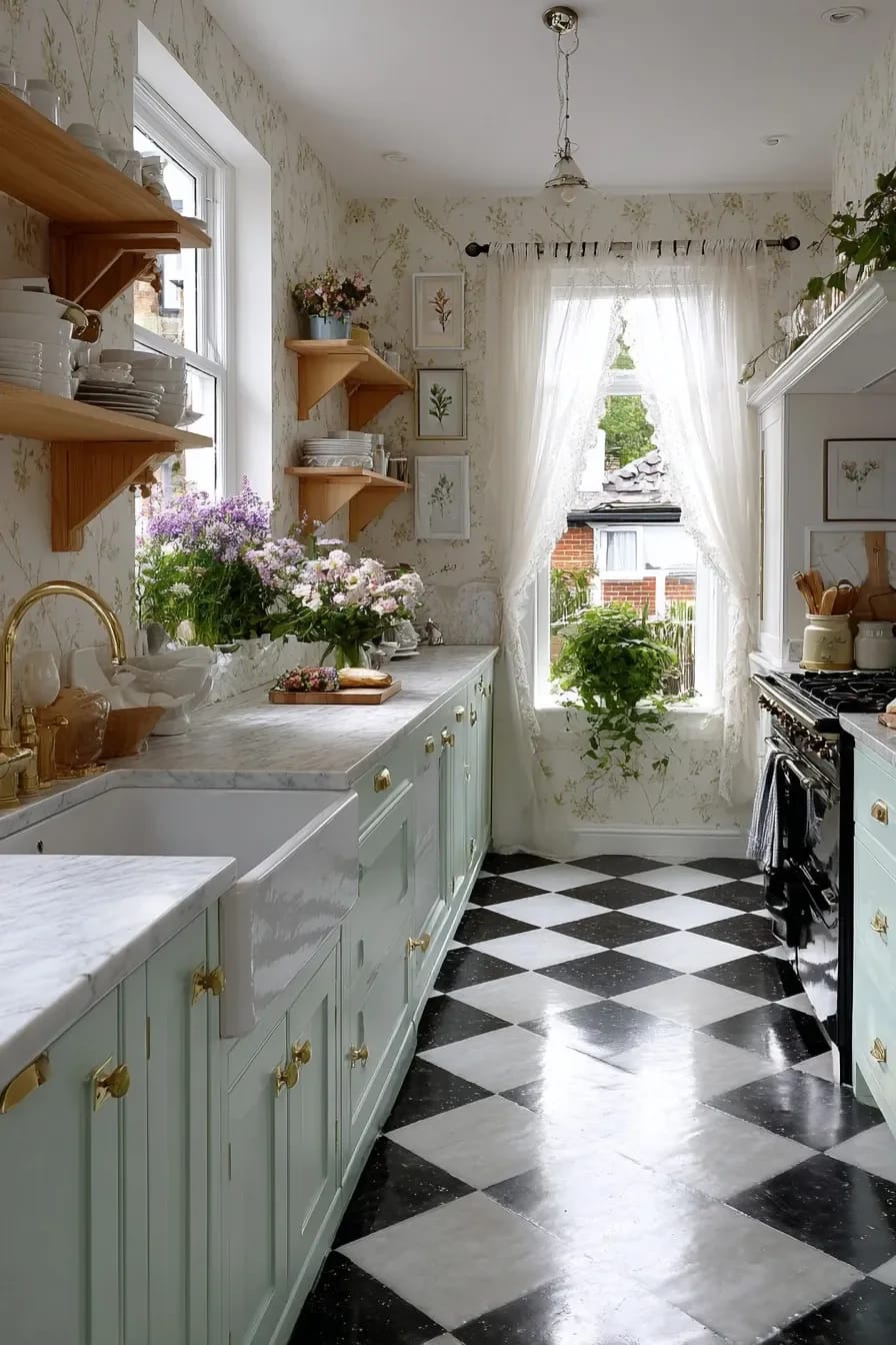 checkerboard floors live or die on tile size and the second colour 1