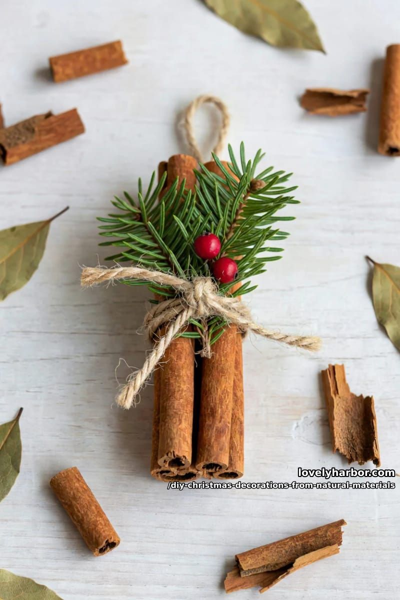 cinnamon stick bundles tied in threes 1