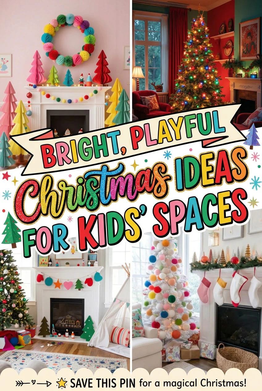 colorful whimsical christmas decor for kids 1