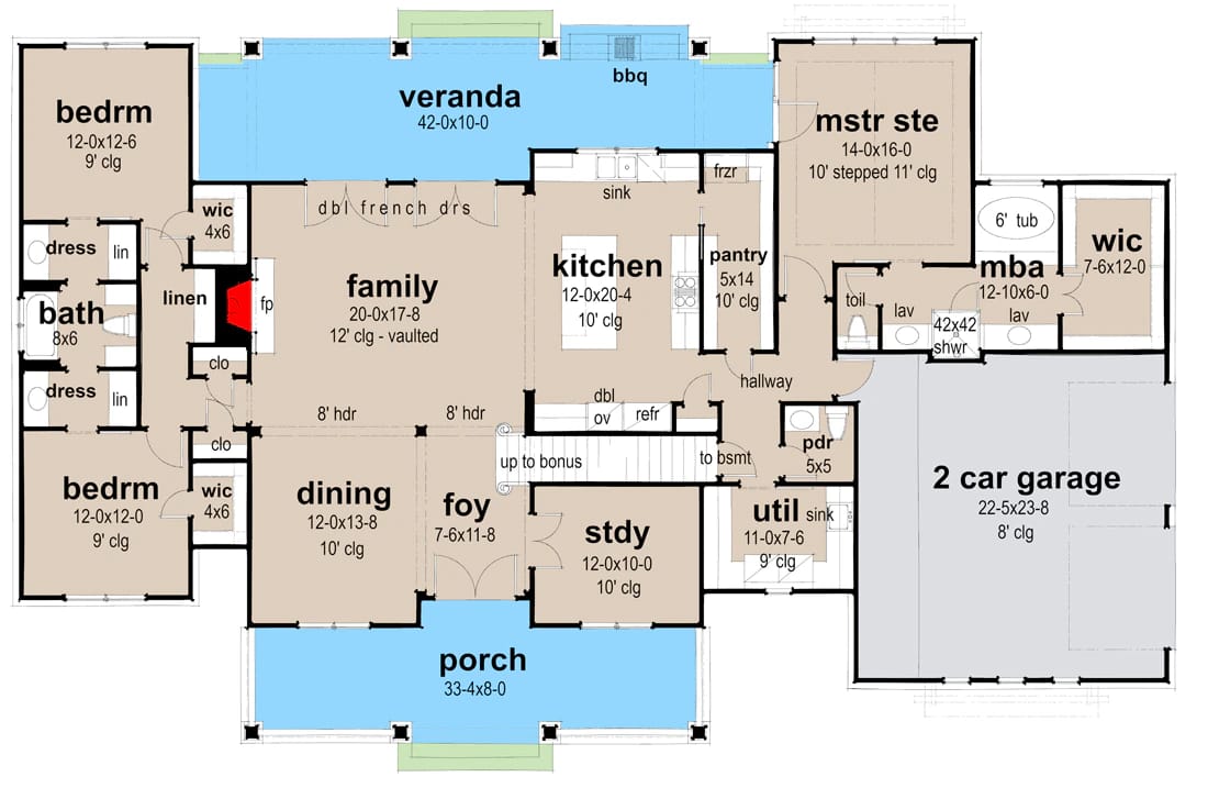 country craftsman home plan with loft 1