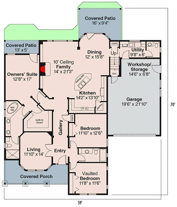 craftsman bungalow house plan 1