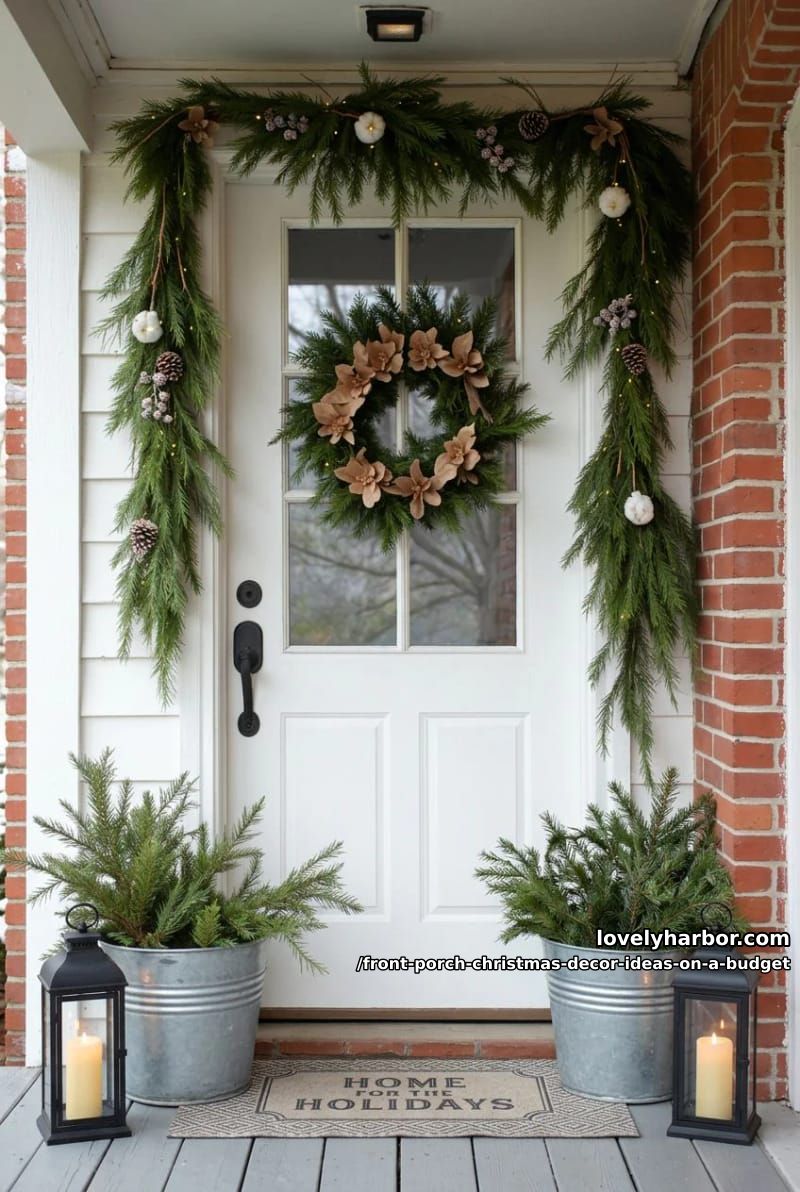 cut your own greenery instead of buying garland 1