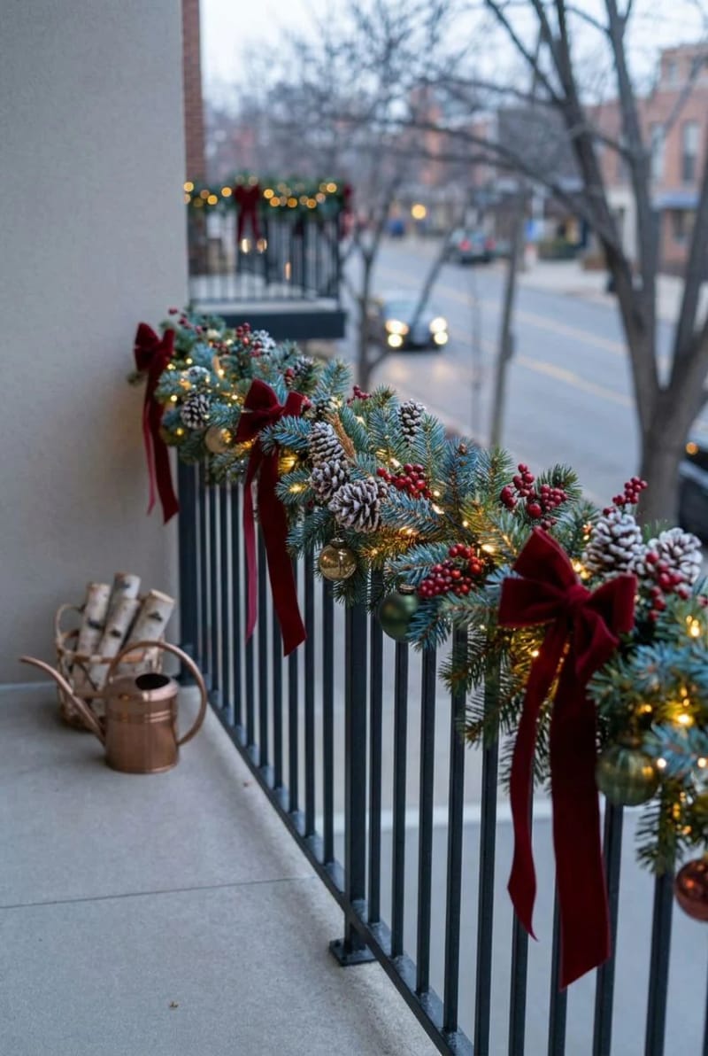decorate up, not out: wrap the railing before you touch the floor 1