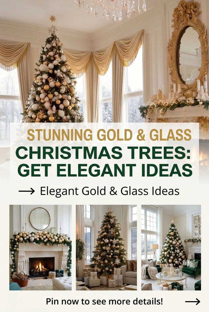 elegant christmas tree decorating ideas with gold and glass ornaments 1
