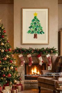 fingerprint christmas tree art 23