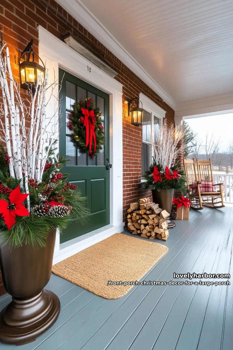flank the door with oversized planters, not a lonely wreath 1