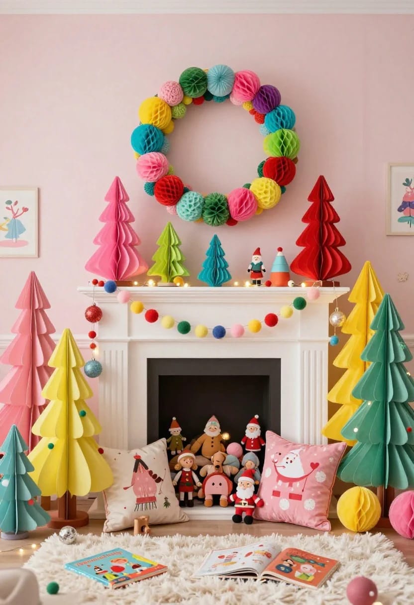 fold paper honeycomb and accordion trees for near-free color 1