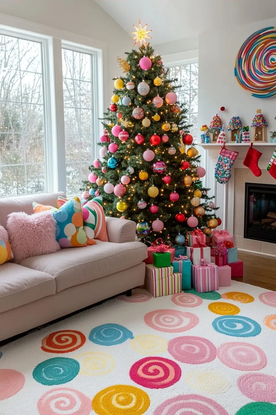 go full candy shop with lollipop and gumball ornaments 1