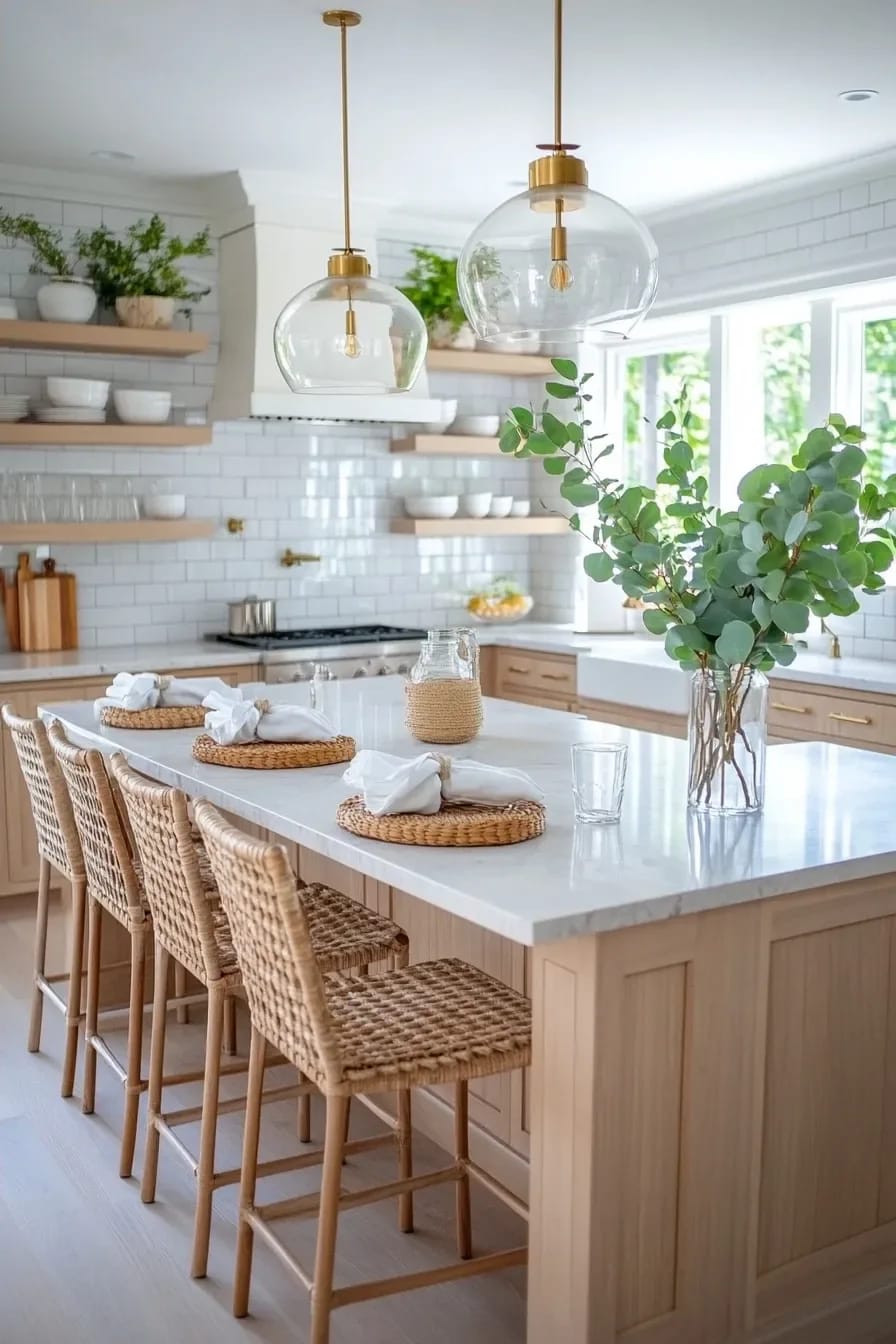 honed stone counters beat polished in a neutral kitchen 1