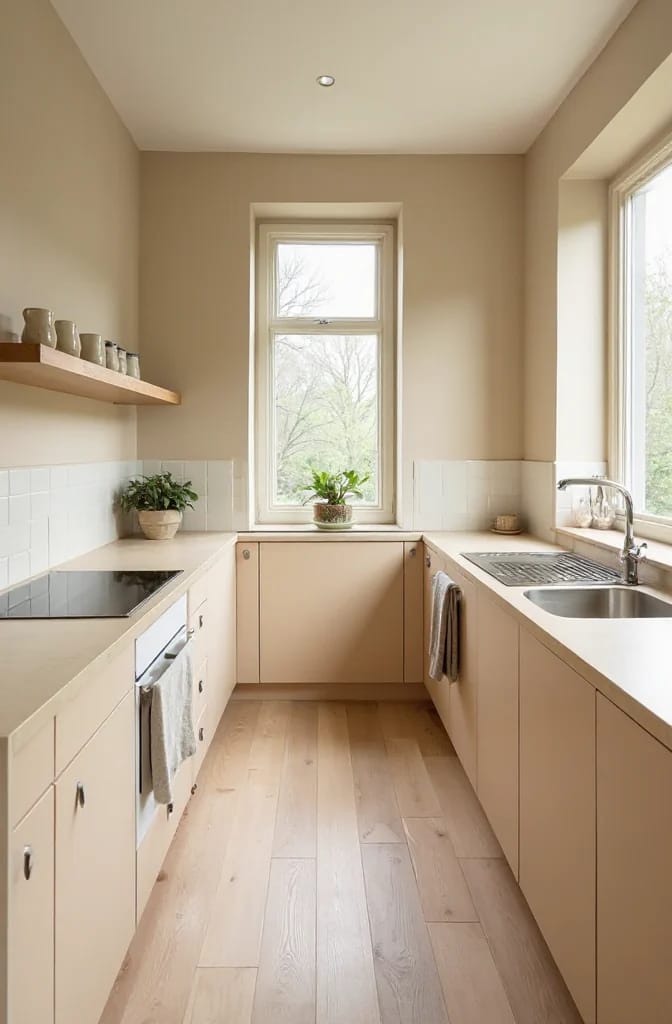 11 Beige Kitchen Ideas That Don't Read Builder-Grade 25 if you can't lose the uppers 23