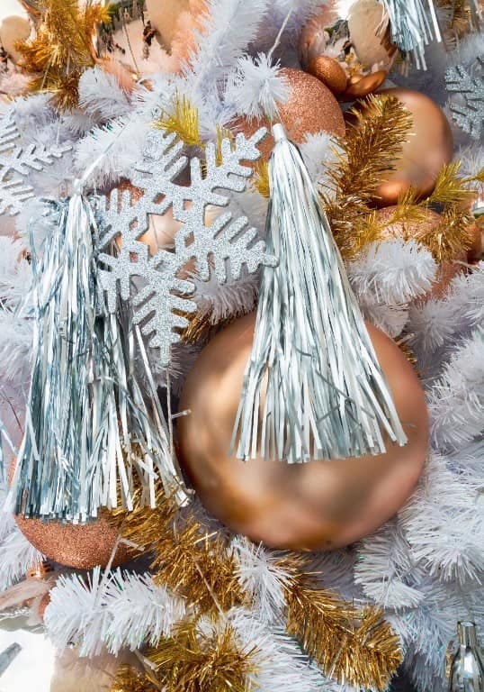 lametta icicles, hung one strand at a time 1