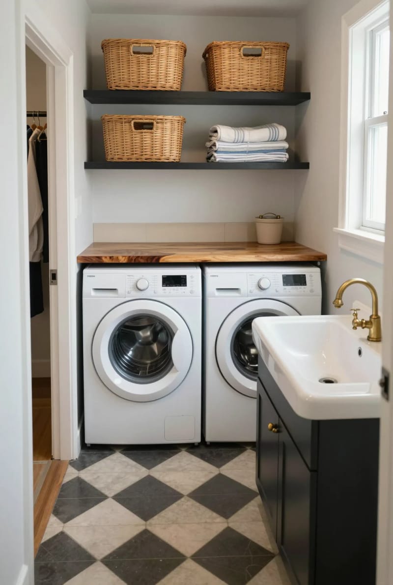 laundry gets docked to the bedrooms, not the kitchen 1