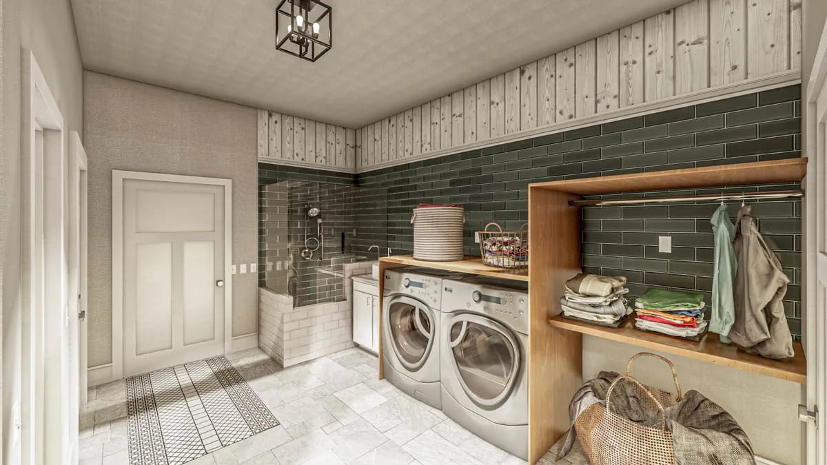 laundry with a dog wash, twenty-two feet of mud room 1