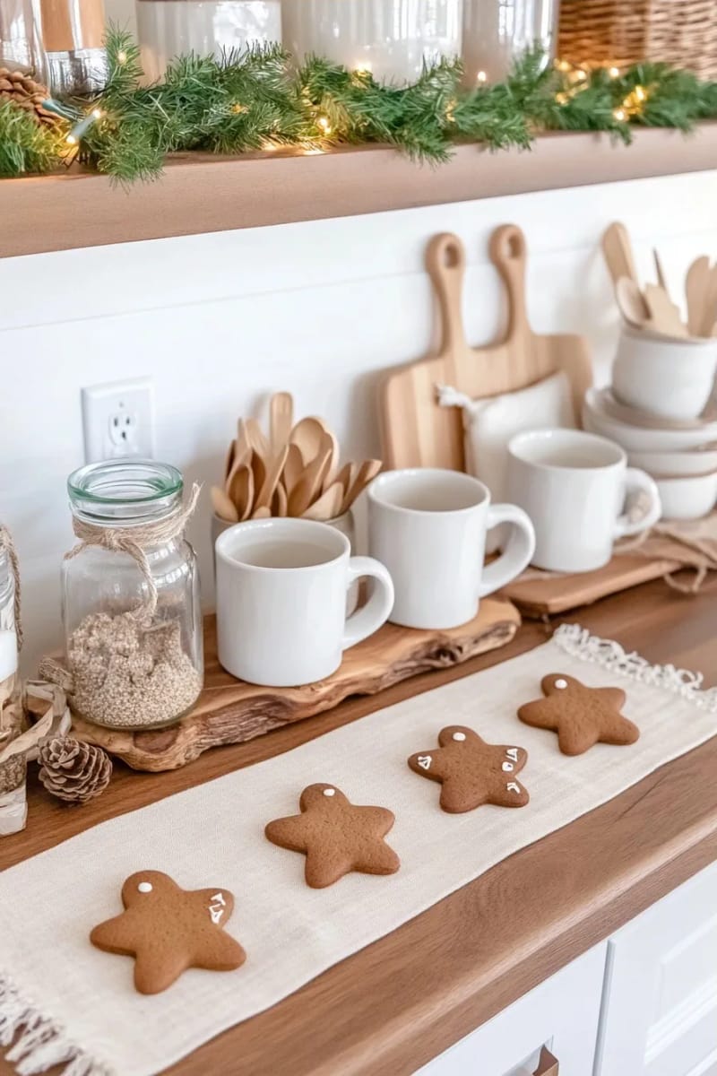 Christmas Kitchen Decor on a Budget: 9 Ideas Ranked by Impact per Dollar 20 lean gingerbread-brown instead of red-and-green in the kitchen 1