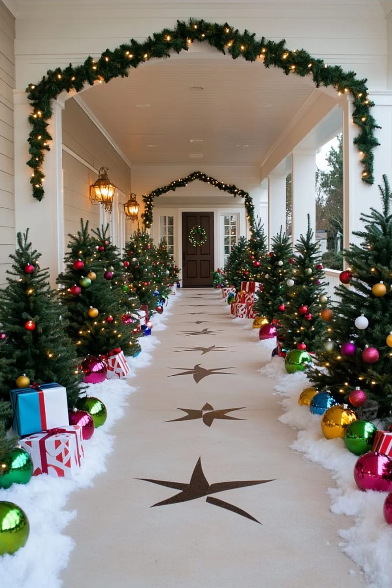 let the whimsical christmas trees lean and curl 1