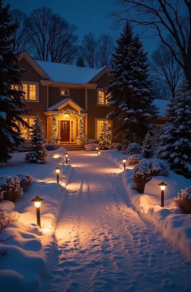 line the path and driveway to frame the whole approach 1