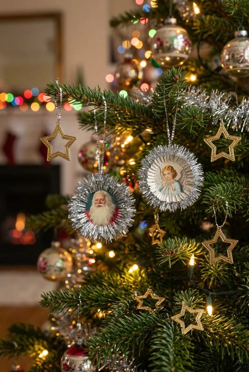 Vintage and Victorian Christmas Decorating: 11 Ideas for a Faded, Heirloom Holiday 7 make dresden and scrap-paper ornaments for almost nothing 1