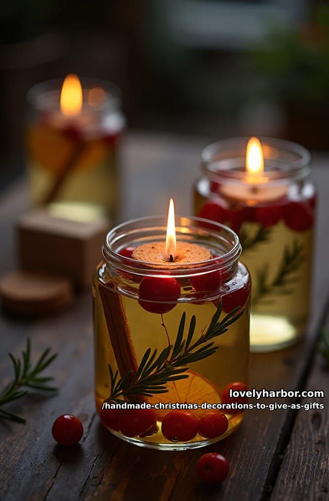 mason jar oil lamp with botanicals 1