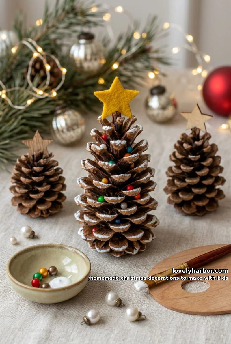 mini pinecone christmas trees 1