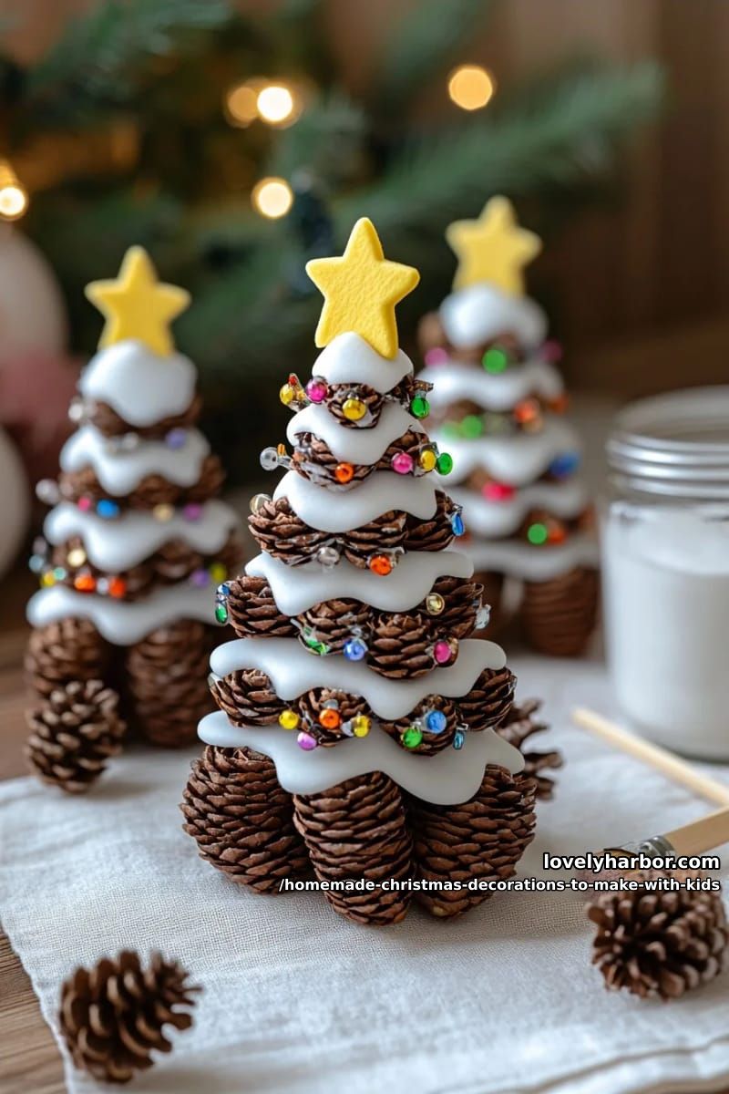 mini pinecone christmas trees 1