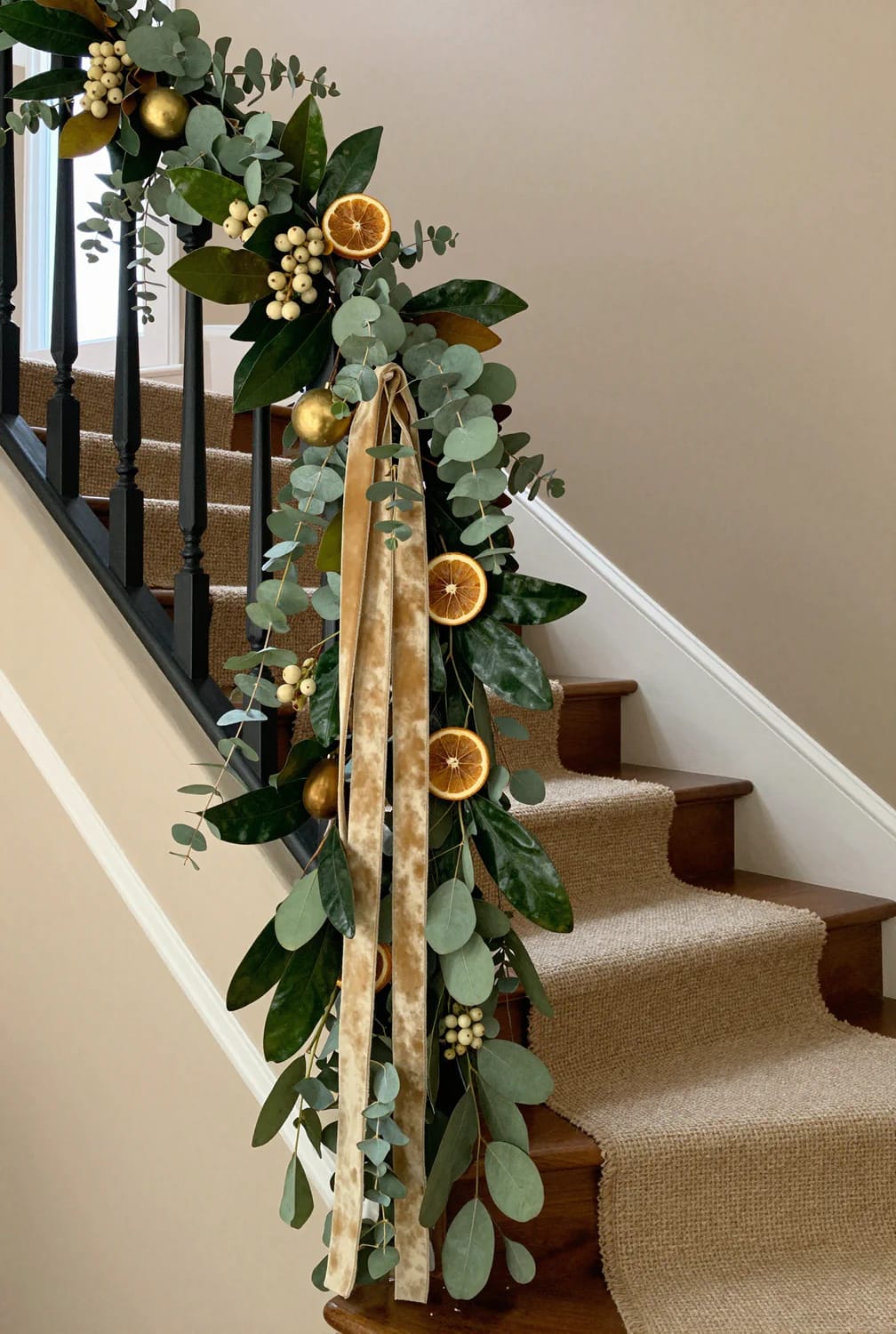 mix eucalyptus and magnolia for a garland that doesn't read traditional 1