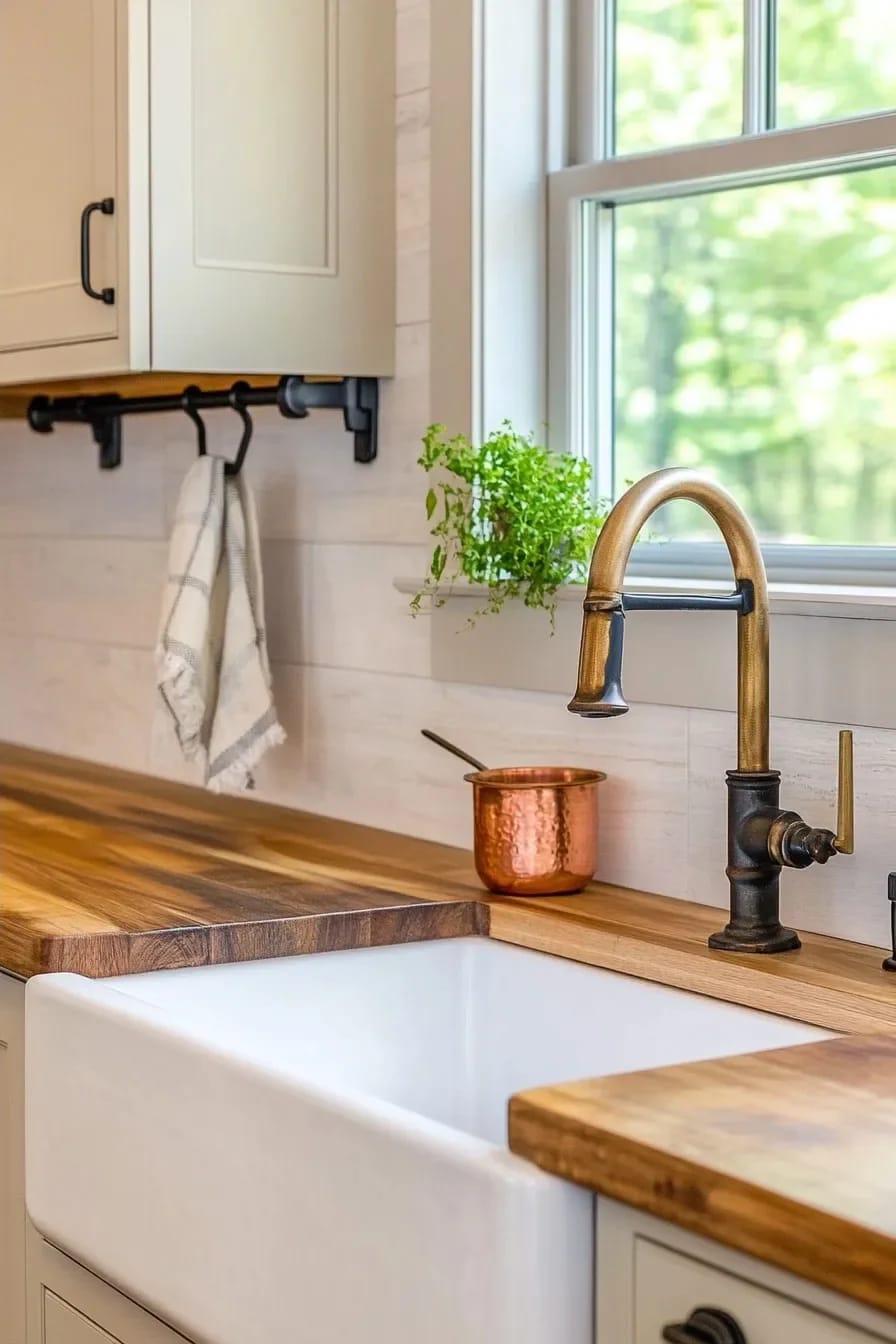 Cozy Kitchen Ideas That Actually Make You Want to Linger 19 mixed metals and a little patina keep a cozy kitchen from looking like a showroom 1