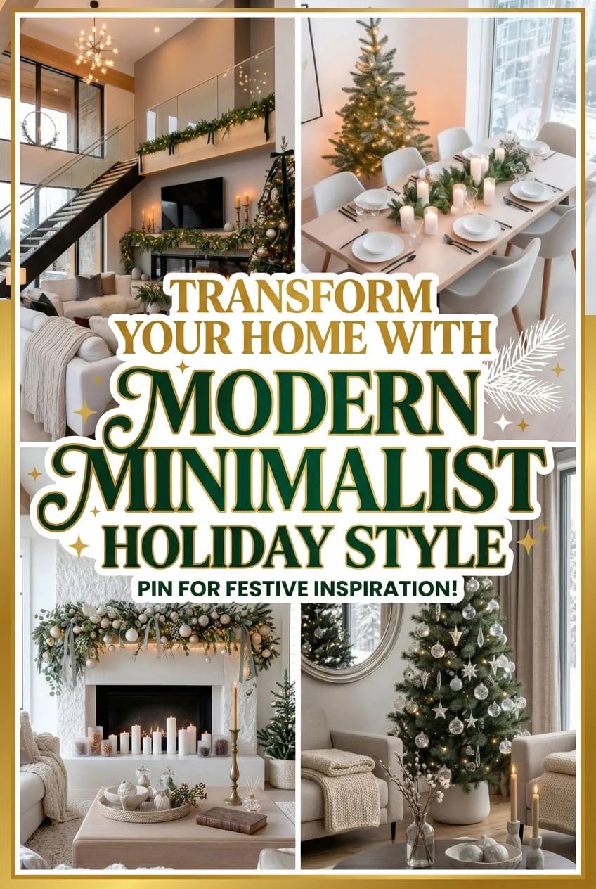 modern minimalist christmas decor ideas for the whole home 1