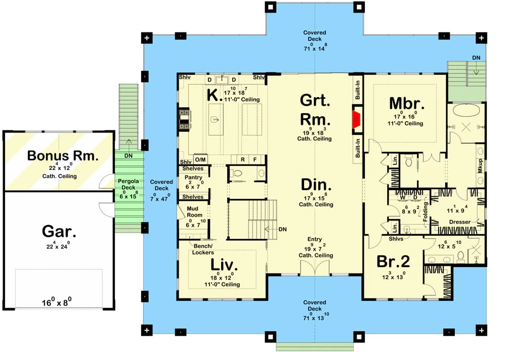 mountain house plans with wrap around deck 1
