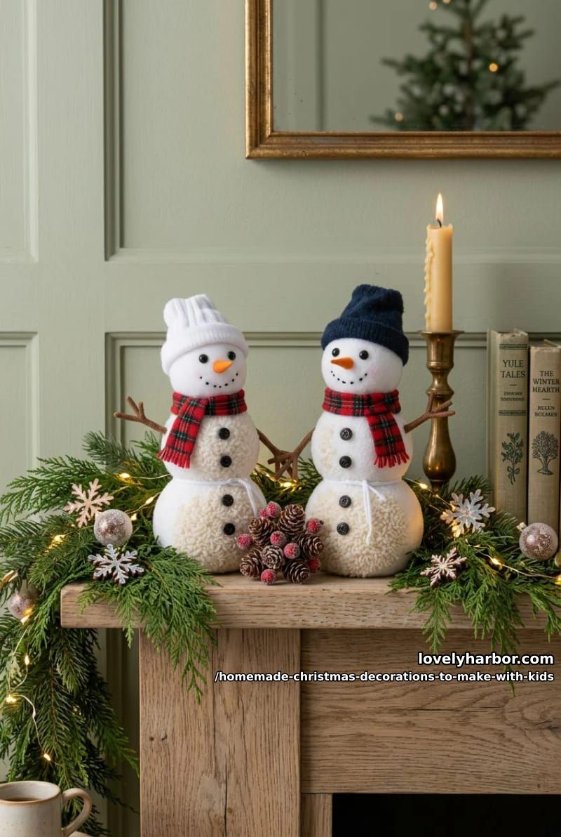 no-sew sock snowmen 1