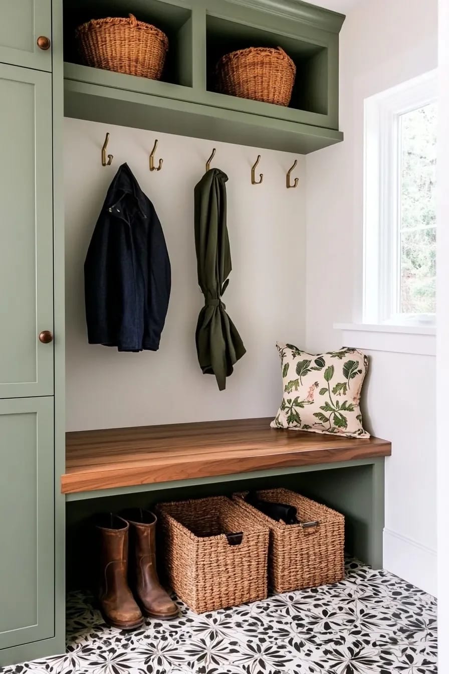 paint the joinery a muddy green and keep the walls chalk pale 1
