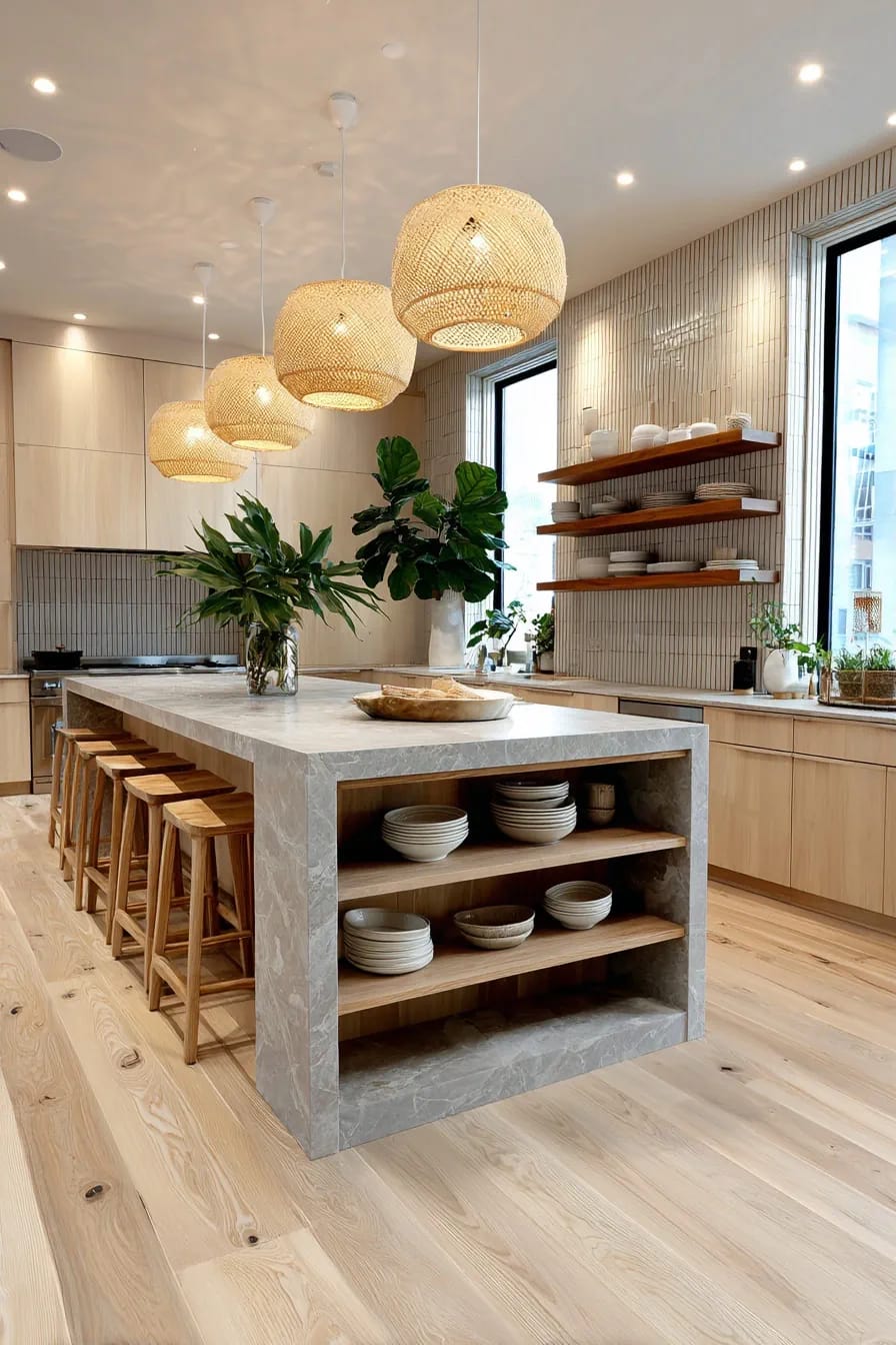Japandi Kitchen Ideas: 10 Design Decisions That Keep It Warm, Not Clinical 11 pendants: paper and rice over glass 1