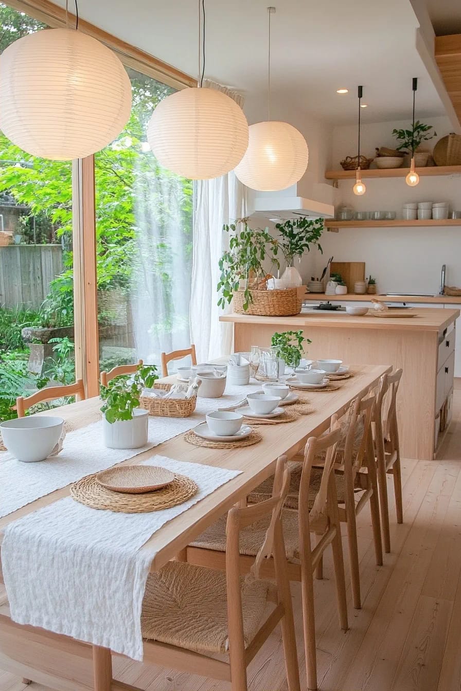 Japandi Kitchen Ideas: 10 Design Decisions That Keep It Warm, Not Clinical 10 pendants: paper and rice over glass 1