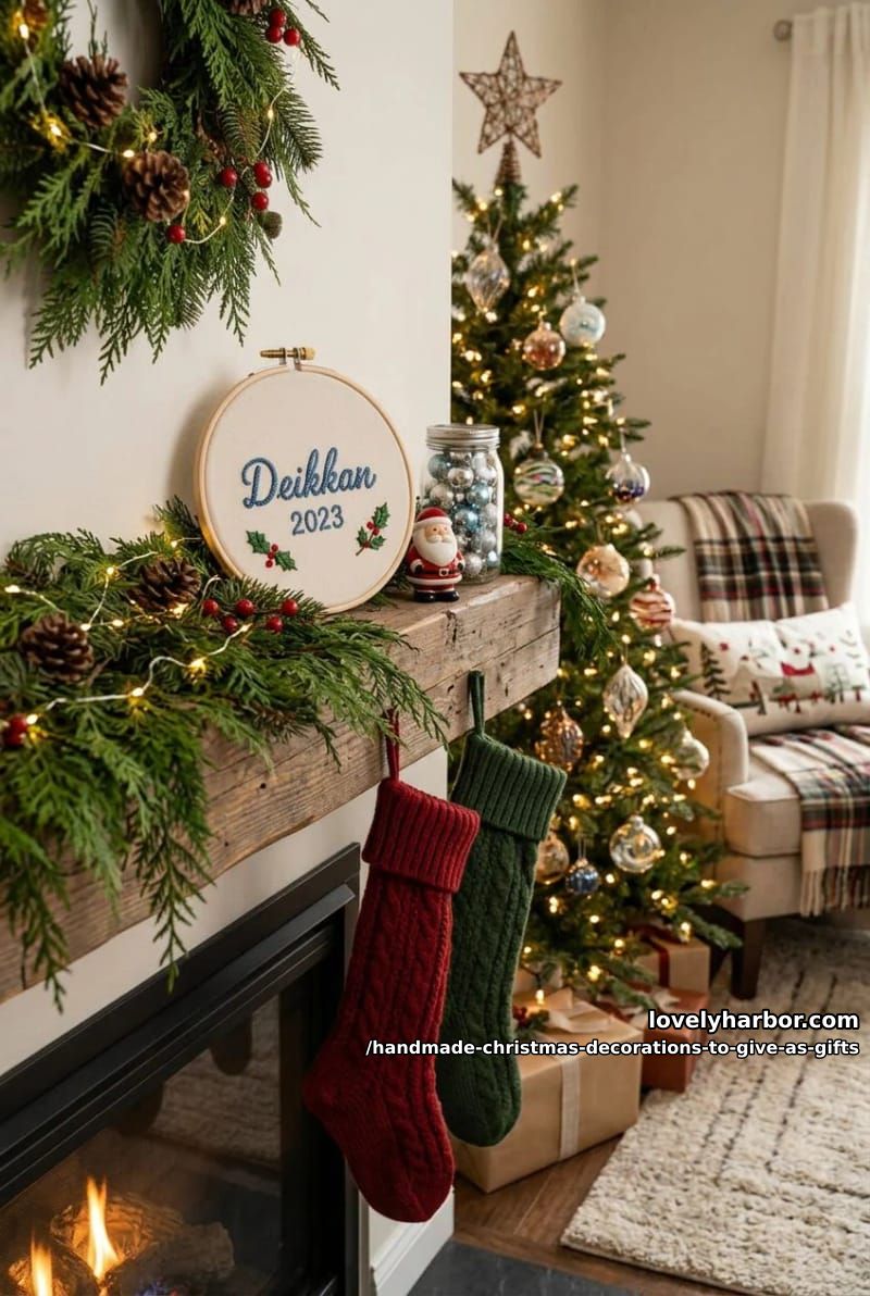 personalized embroidery-hoop keepsake with name and year 1
