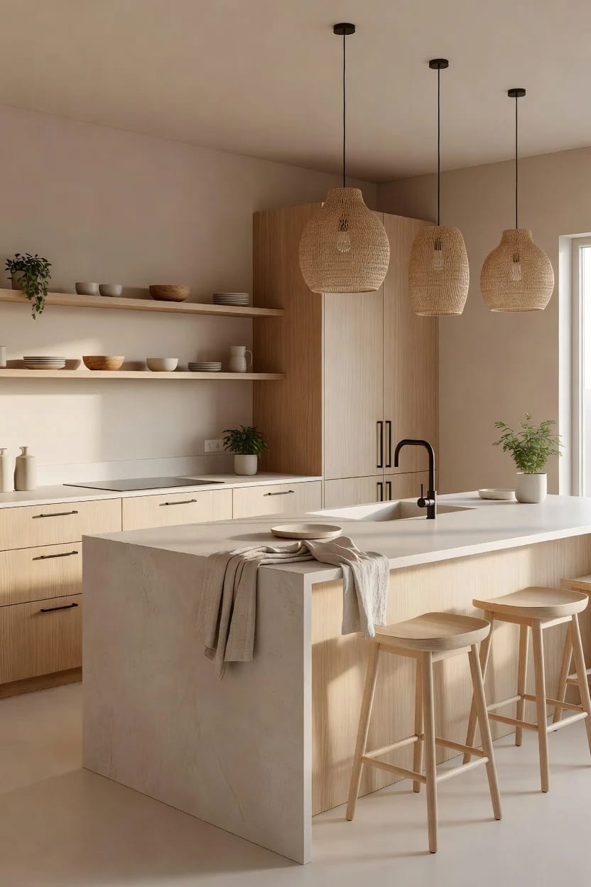 Japandi Kitchen Ideas: 10 Design Decisions That Keep It Warm, Not Clinical 9 pick a honed worktop over a polished one 1