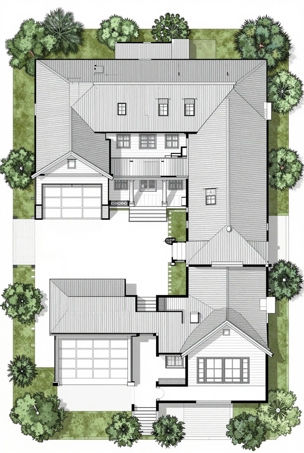porches, garages and everything else under roof but not heated 1